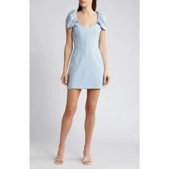 blue dress for baby girl Whisper Foldover Pleat Mini Dress main image 1